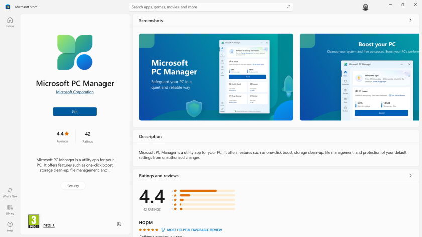 Завантажити PC Manager з магазину Microsoft Store