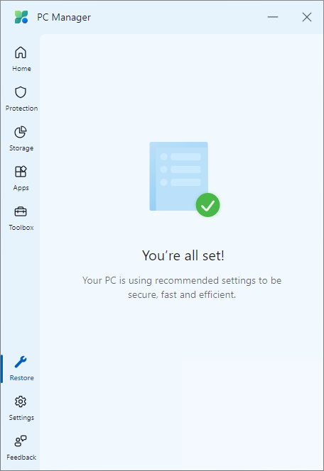 Вкладка Restore (Відновлення)
