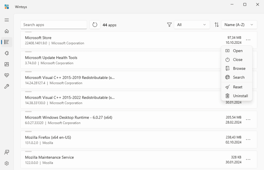 Вкладка Apps (Програми)