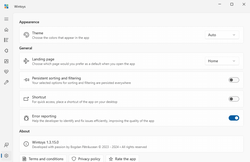 Вкладка Settings (Налаштування)