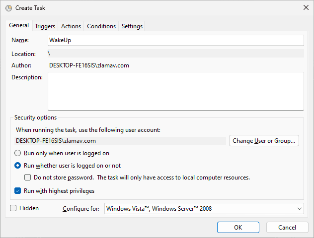 Вкладка General (Загальні)