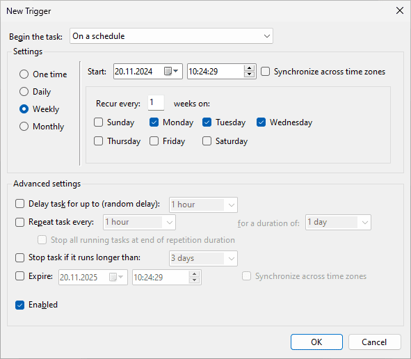 Створення тригеру