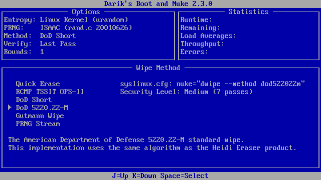 Вибір методу знищення даних