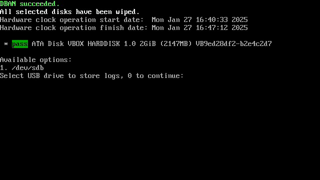 Сповіщення про вдале знищення даних на обраному диску